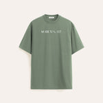 sage green oversized, unisex t-shirt, minimal, 250gsm organic cotton, made to last, sustainable fashion.