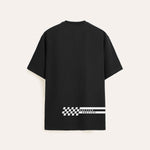 oversized unisex tshirt, racing club tshirt, black, 250gsm organic cotton